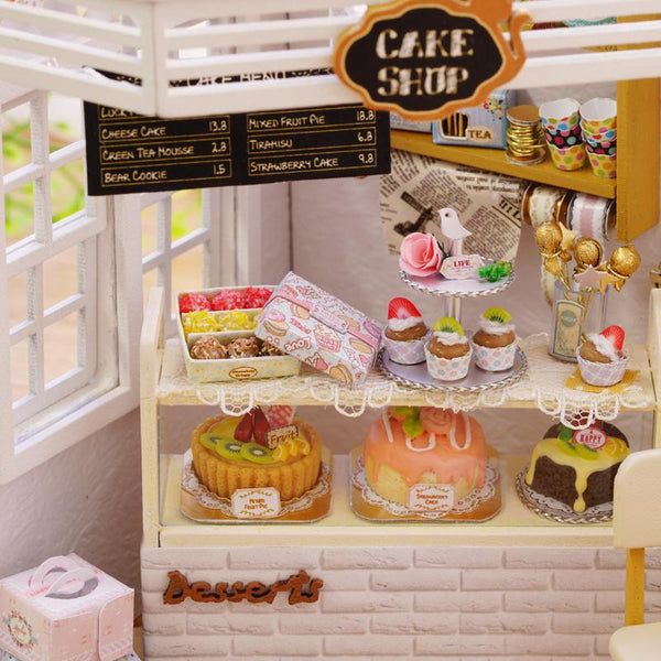 Cake Shop Dollhouse with LED Lights