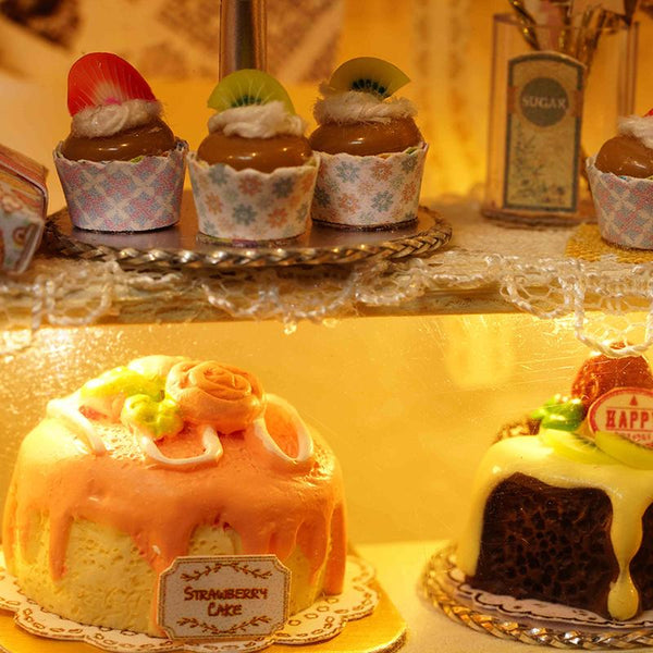 Cake Shop Dollhouse with LED Lights