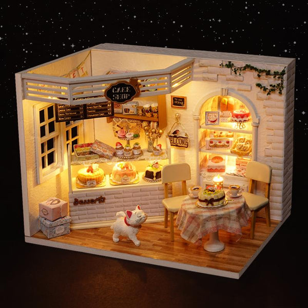 Cake Shop Dollhouse with LED Lights