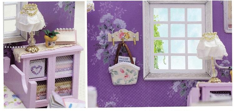 Purple Themed Dollhouse Bedroom