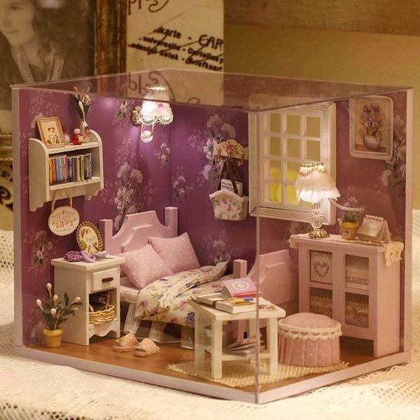 Purple Themed Dollhouse Bedroom