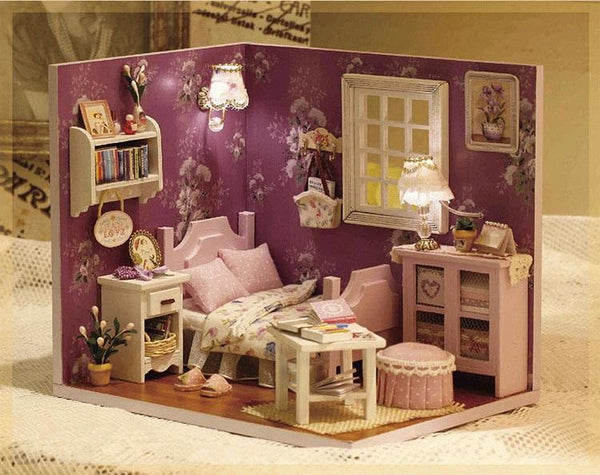 Purple Themed Dollhouse Bedroom
