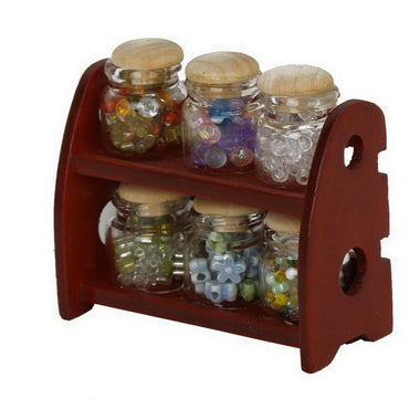 Mini Glass Spice Jars with Rack