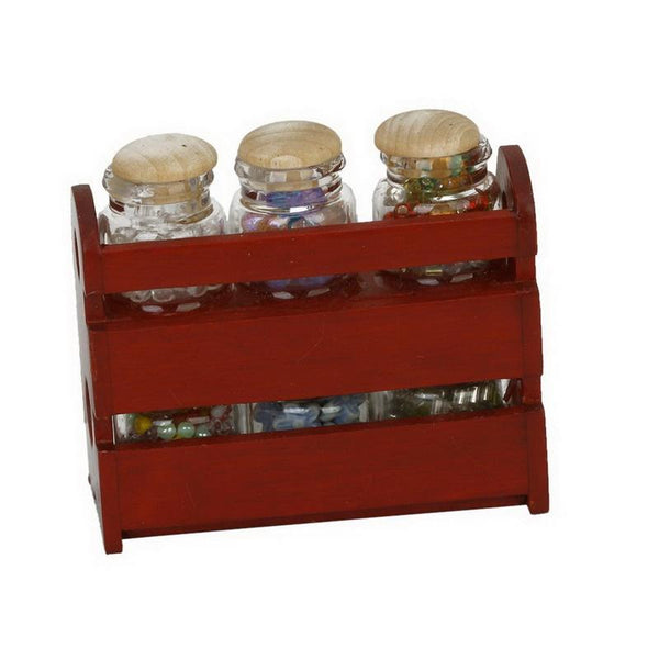 Mini Glass Spice Jars with Rack