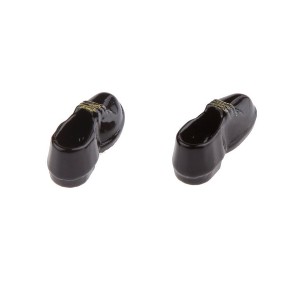 Men's Black Shoes for Dollhouse Doll